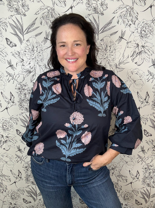 Indigo Garden Blouse