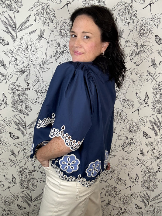 Midnight Trim Blouse
