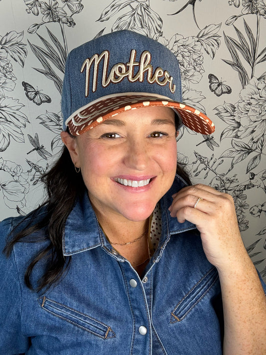 Mother Polka Dot Denim Trucker Poppy & Pine