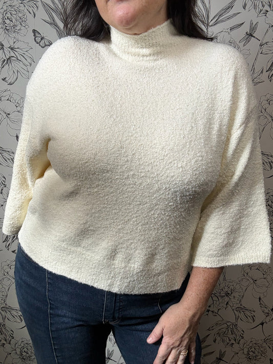 Toasted Marshmallow Boucle Top