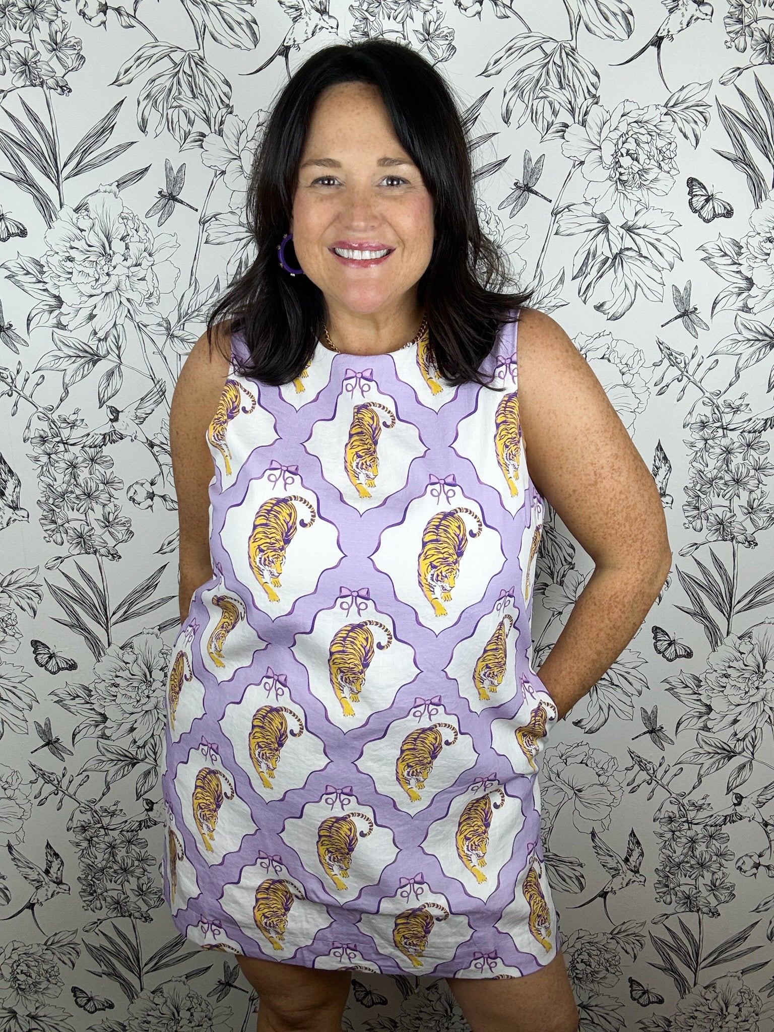 tiger a line bow dress Nola Mercantile Game DAY