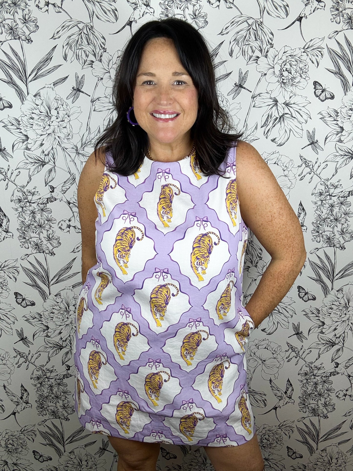tiger a line bow dress Nola Mercantile Game DAY