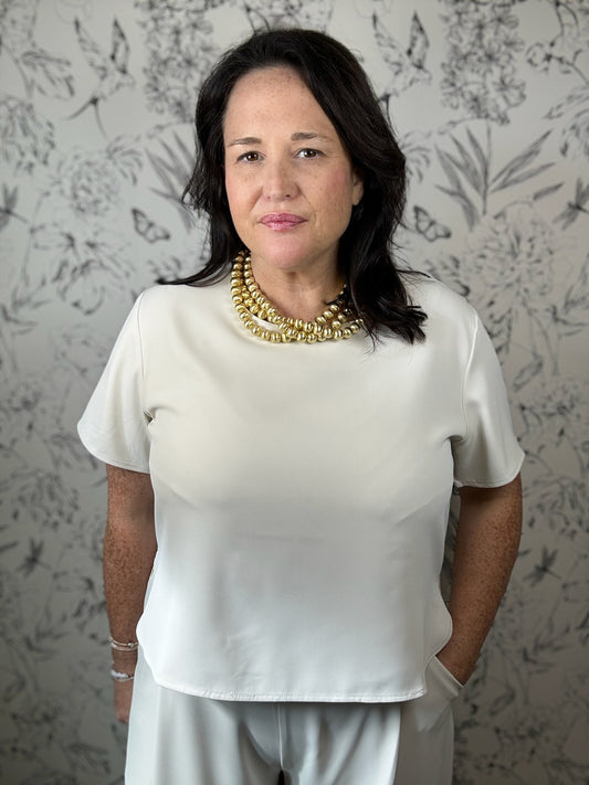 Crisp Morning Tailored Top