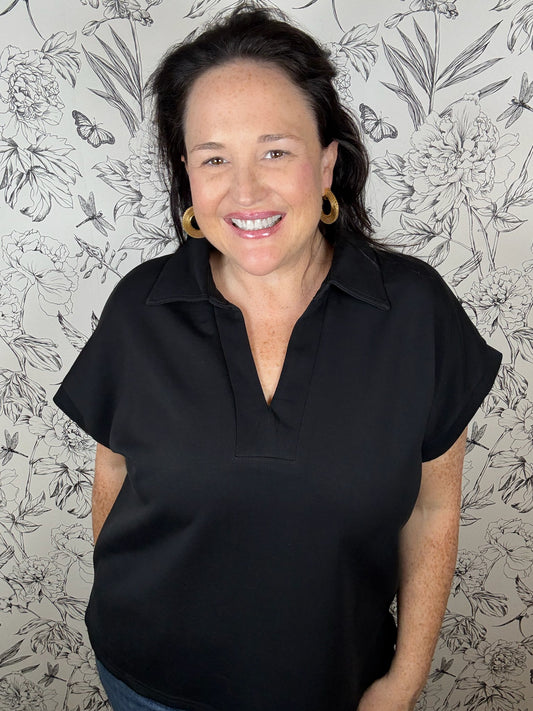 black modal basic blouse ENTRO