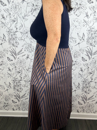 Changing Seasons Striped Midi