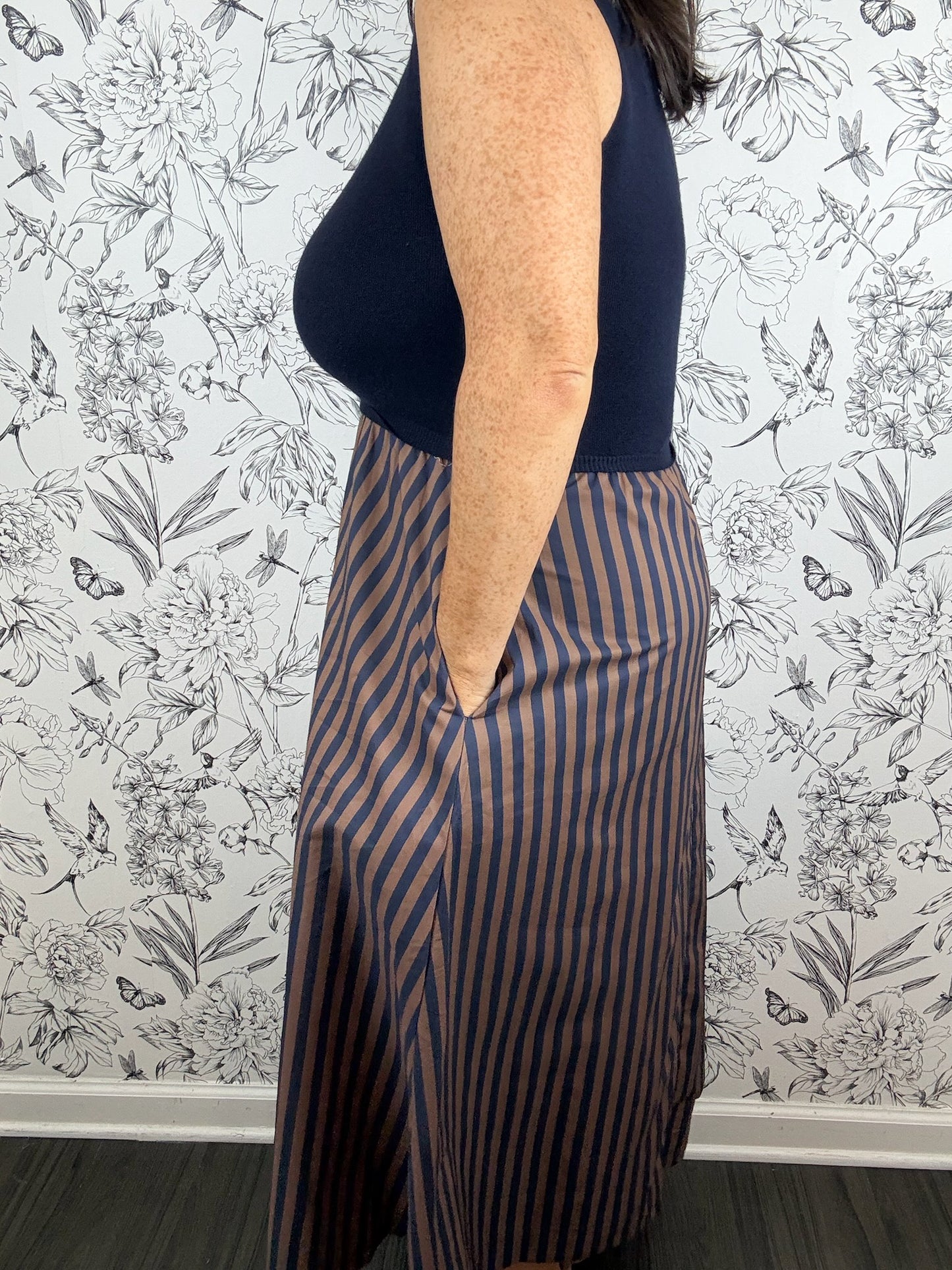 Changing Seasons Striped Midi