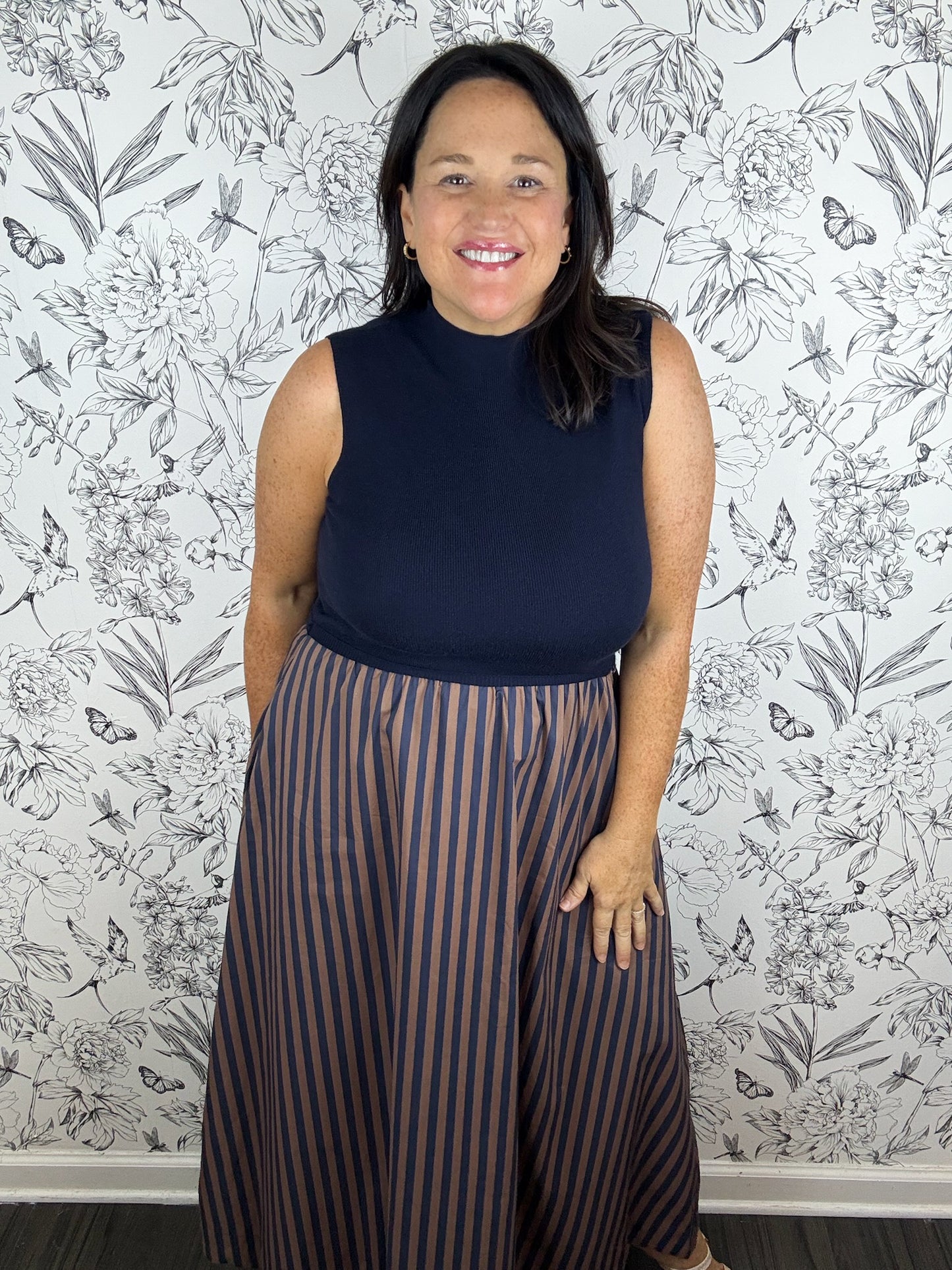 Changing Seasons Striped Midi
