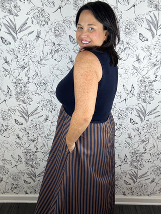 Changing Seasons Striped Midi
