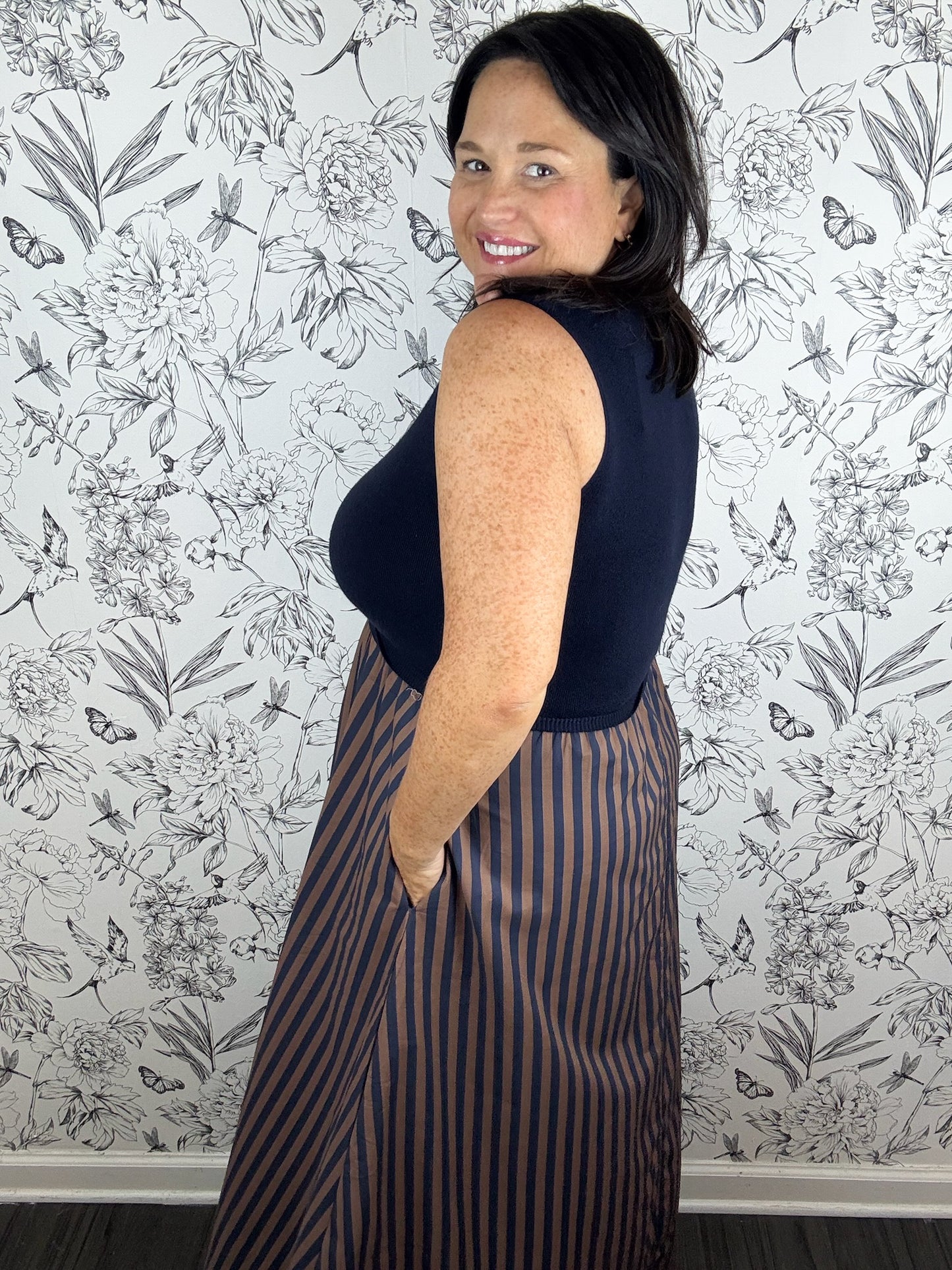 Changing Seasons Striped Midi