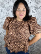 Wild Side Tiger Peplum Blouse