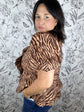 Wild Side Tiger Peplum Blouse