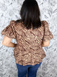 Wild Side Tiger Peplum Blouse