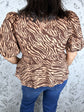Wild Side Tiger Peplum Blouse