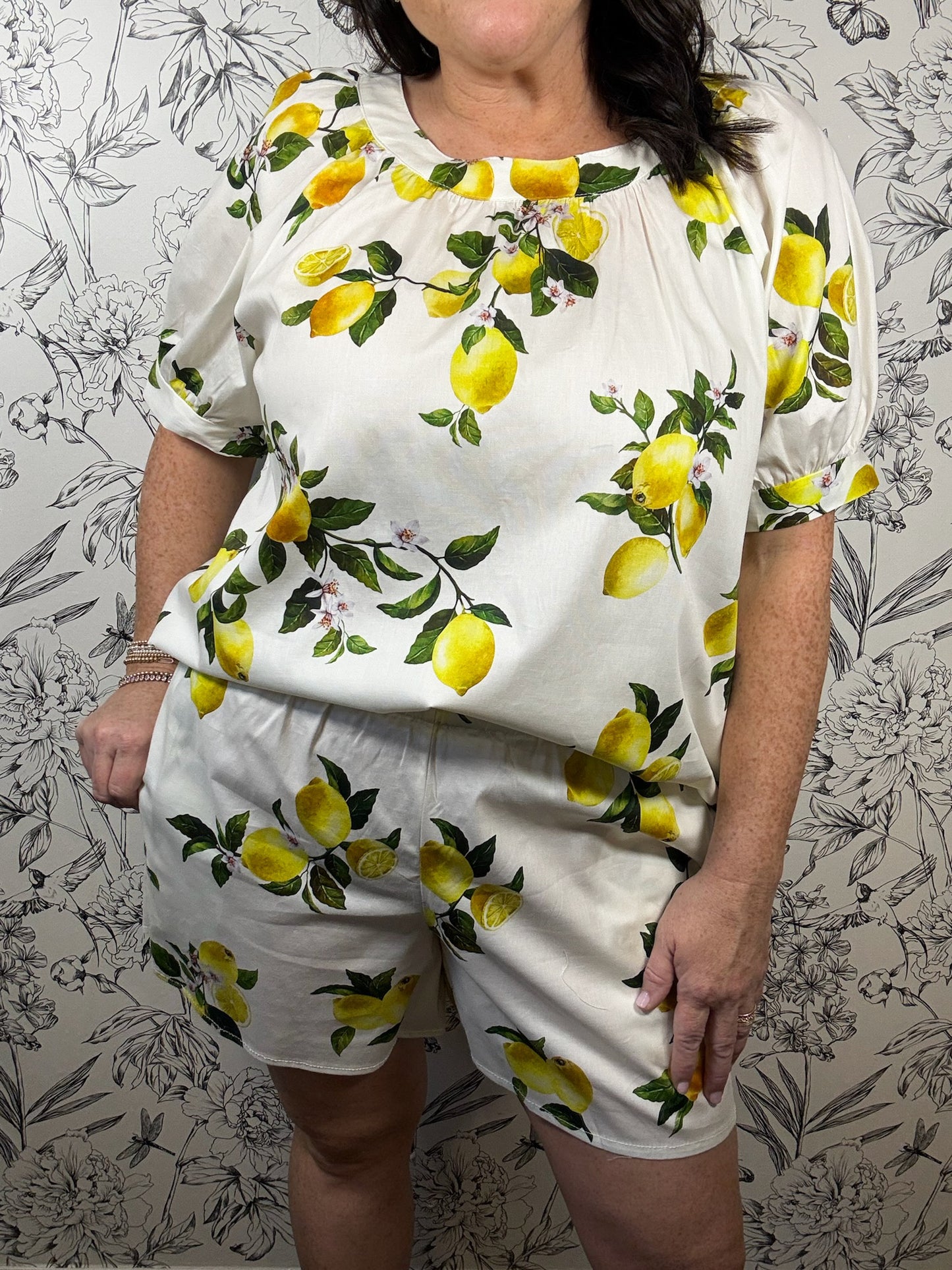 Amalfi Lemon Print Shorts