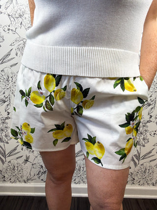Amalfi Lemon Print Shorts