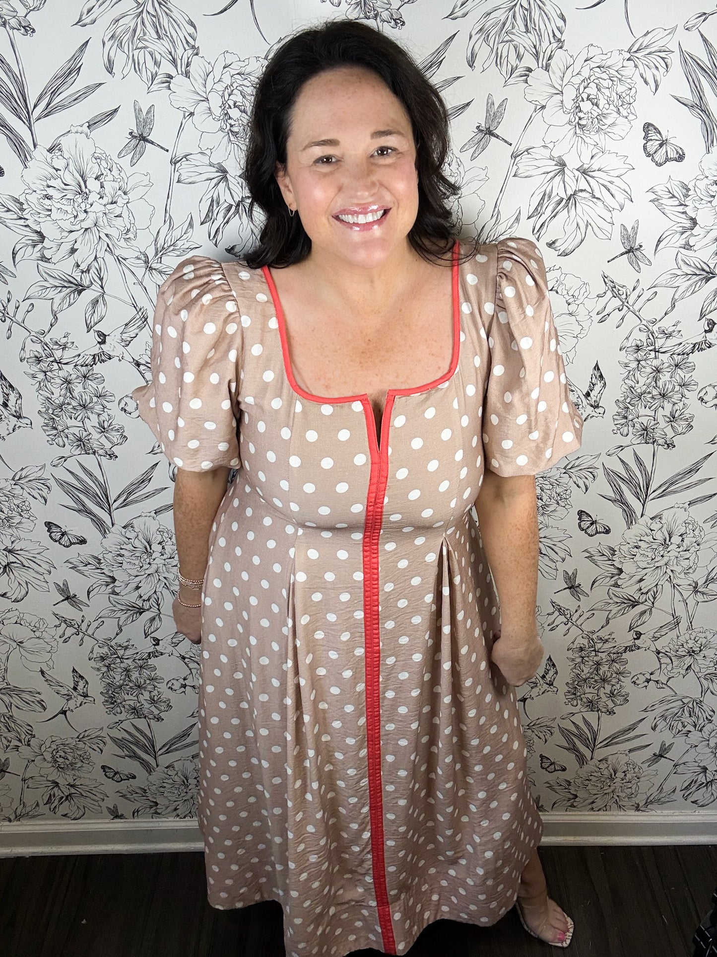 Dot and Dash Midi Dress