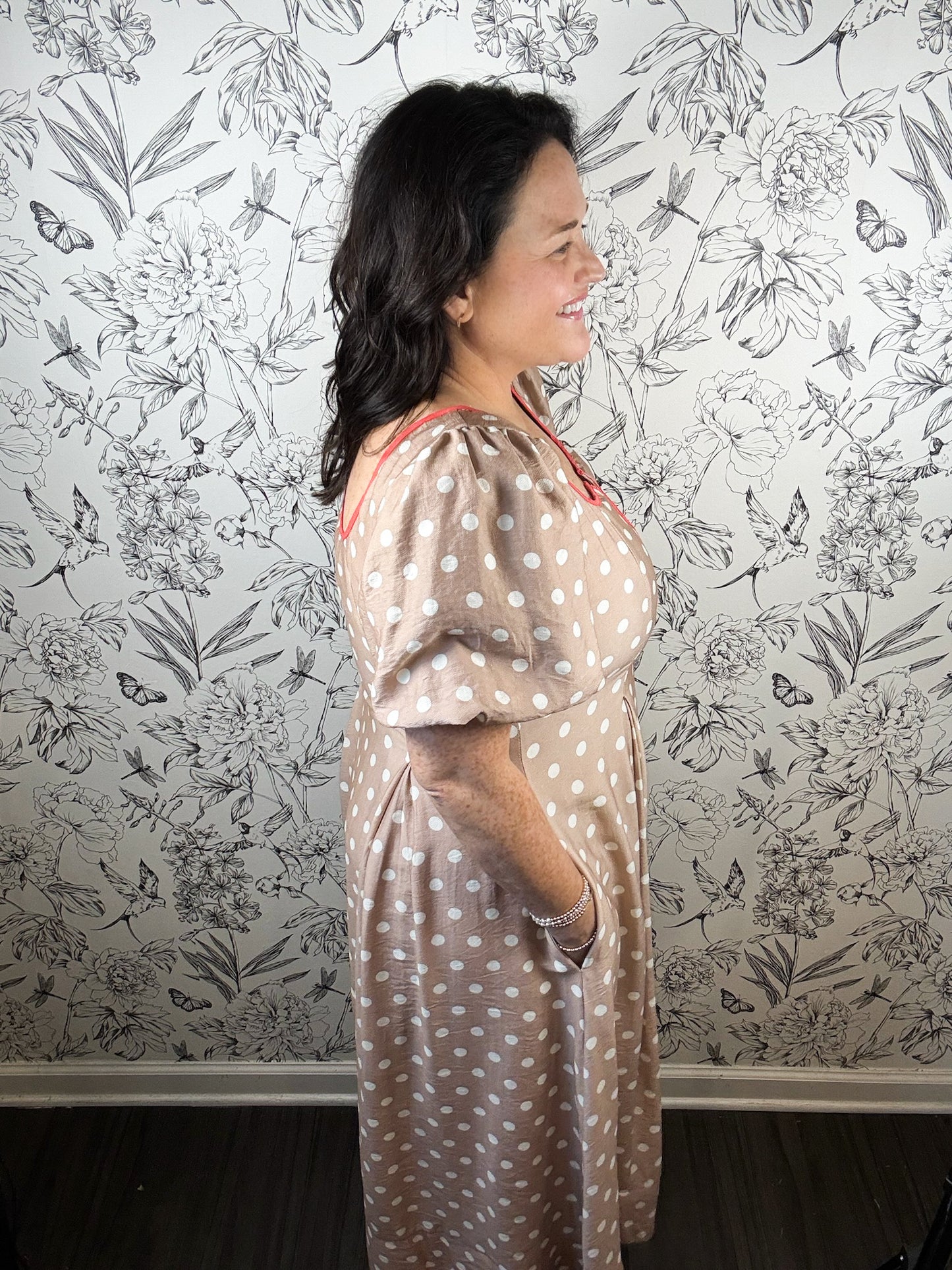 Dot and Dash Midi Dress