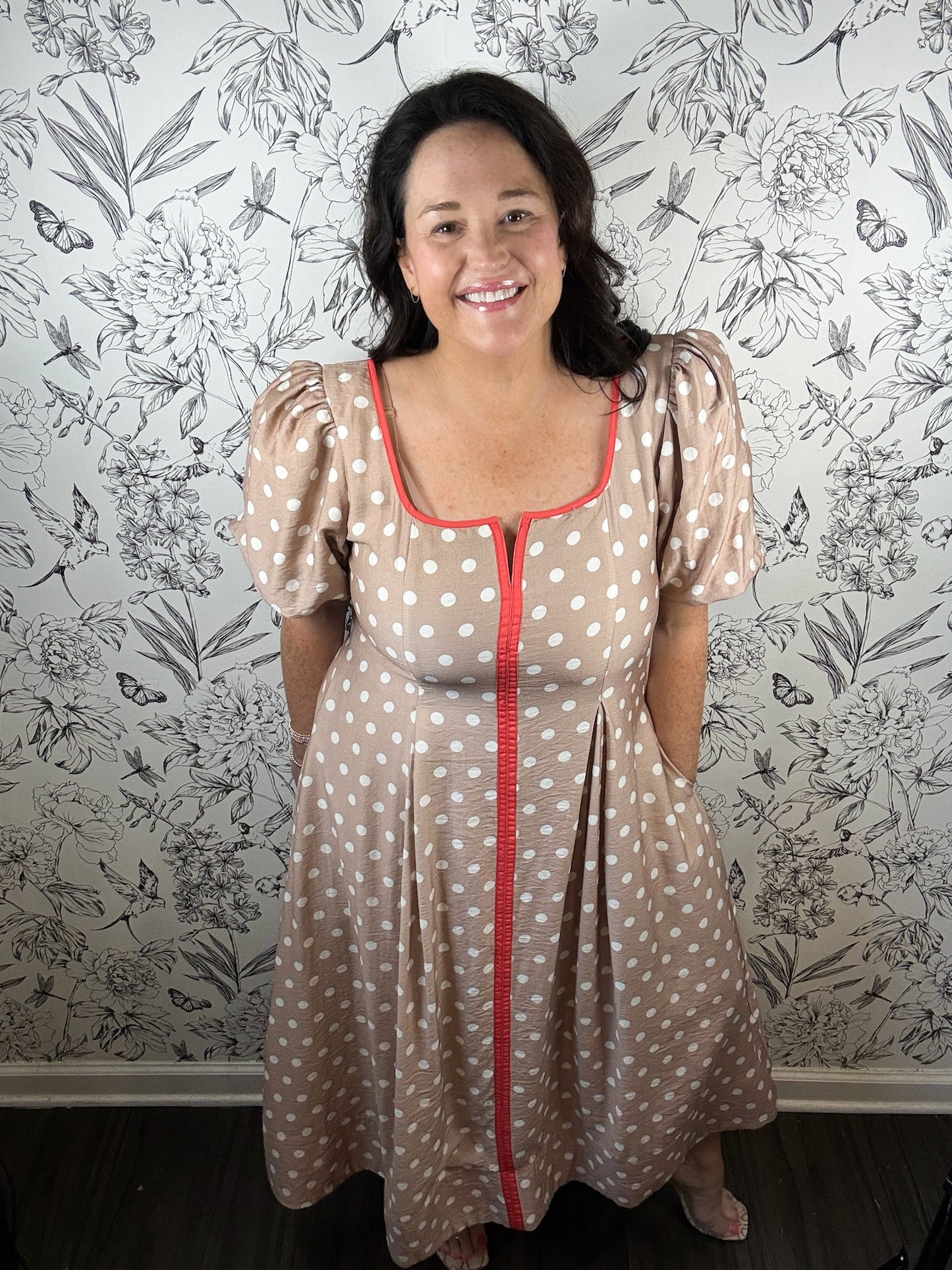 Dot and Dash Midi Dress