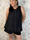 Onyx Stitch Halter Tank