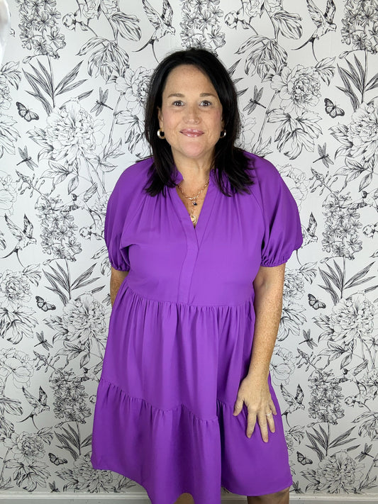 Kickoff Classic Tiered Mini Dress
