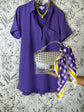 Tailgate Check Scarf in Purple & Gold