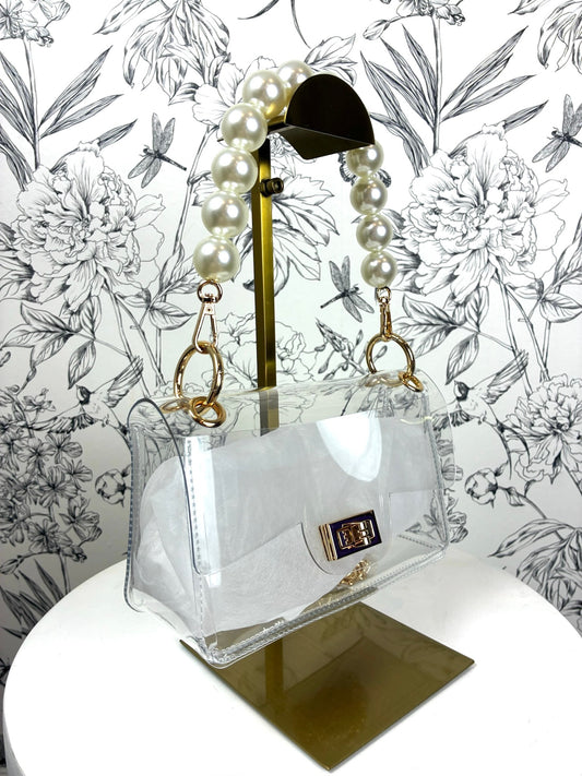 Pearls & Passes Clear Cross Body