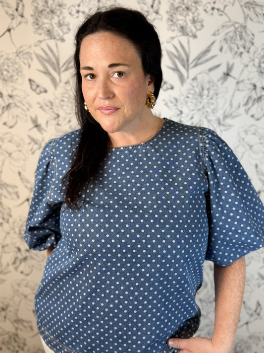 Indigo Dot Blouse