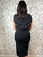 Noir Haven Knit Midi Dress