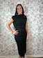 Noir Haven Knit Midi Dress