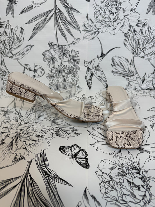 acrylic snake block heel slide