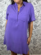 Varsity Vintage Washed Purple Shirt Dress