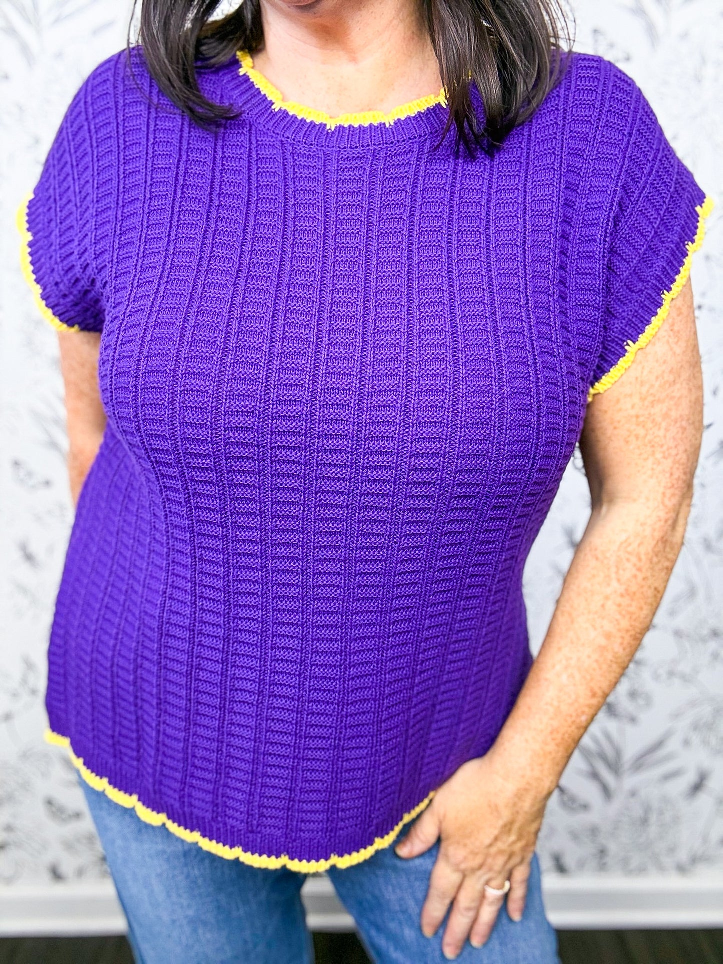 Game Time Knit | Purple & Gold