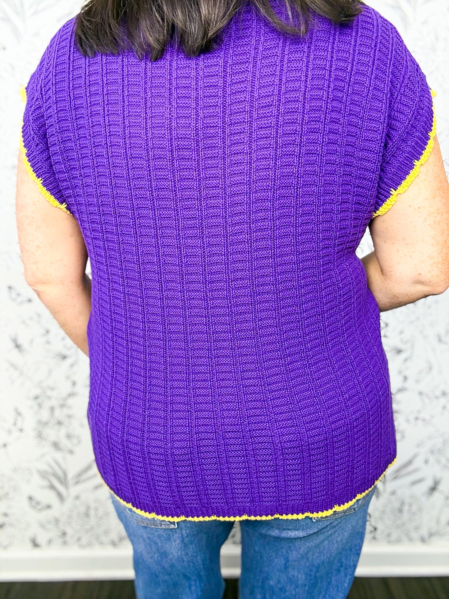 Game Time Knit | Purple & Gold