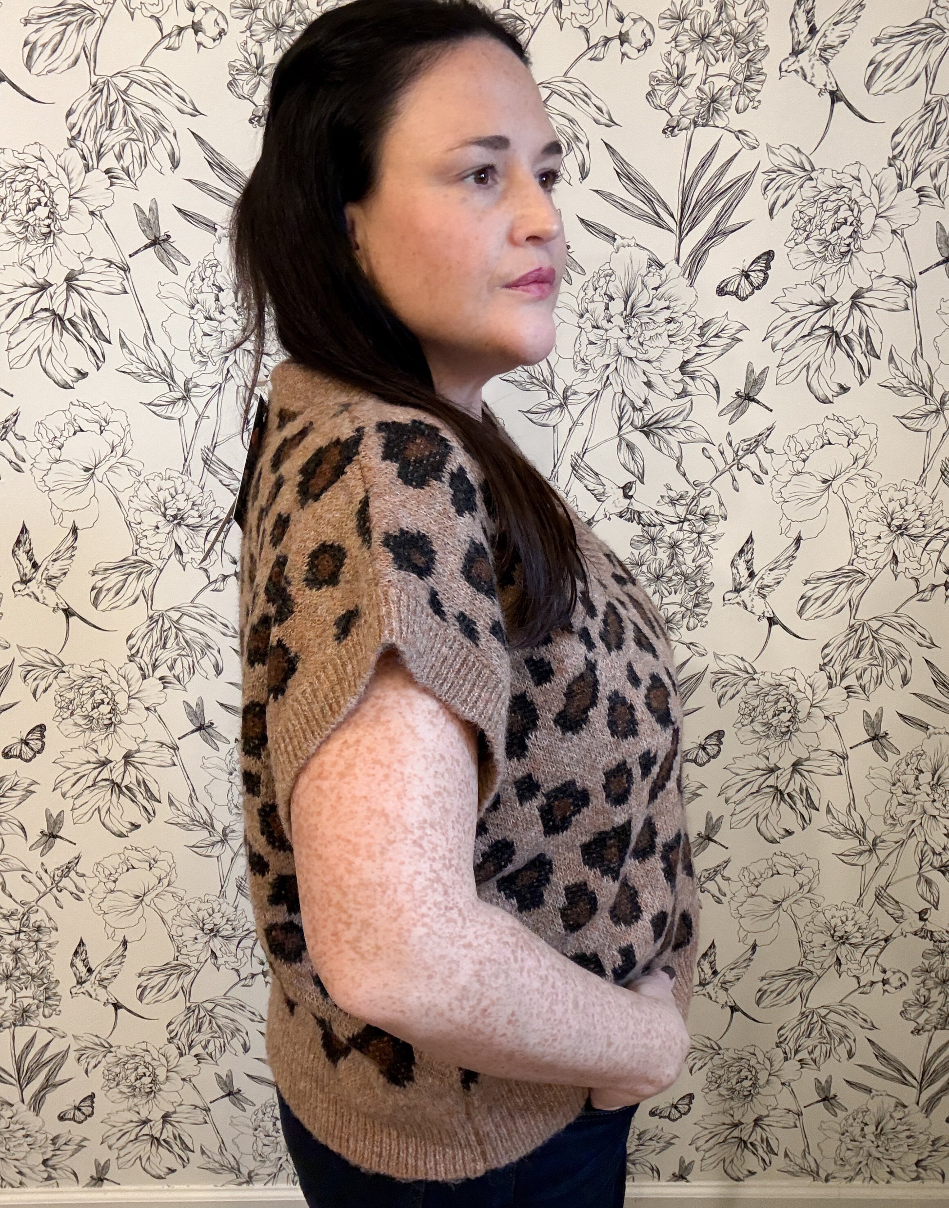 The Brooke Leopard Sweater Vest - Best & Co. Boutique
