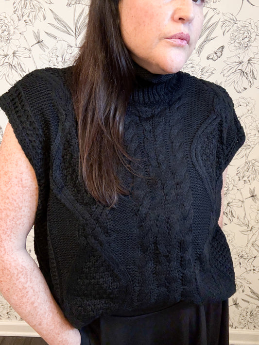 The Onyx Knit Sweater Vest - Best & Co. Boutique