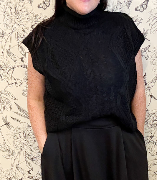 The Onyx Knit Sweater Vest - Best & Co. Boutique