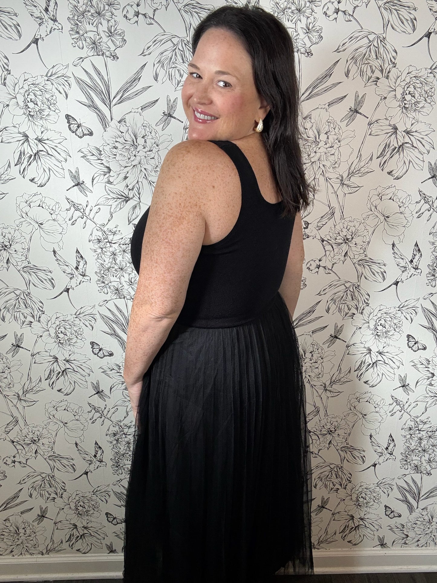 Ballet Noir Midi Dress