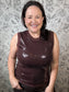 brown liquid sequin tank ELAN