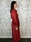 Crimson Kiss Satin Maxi