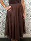 brown tulle midi skirt ELAN