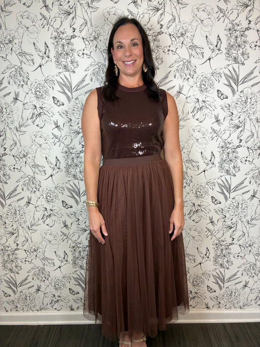 Brown Sugar Tulle Skirt