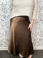 brown satin skirt LUCY PARIS
