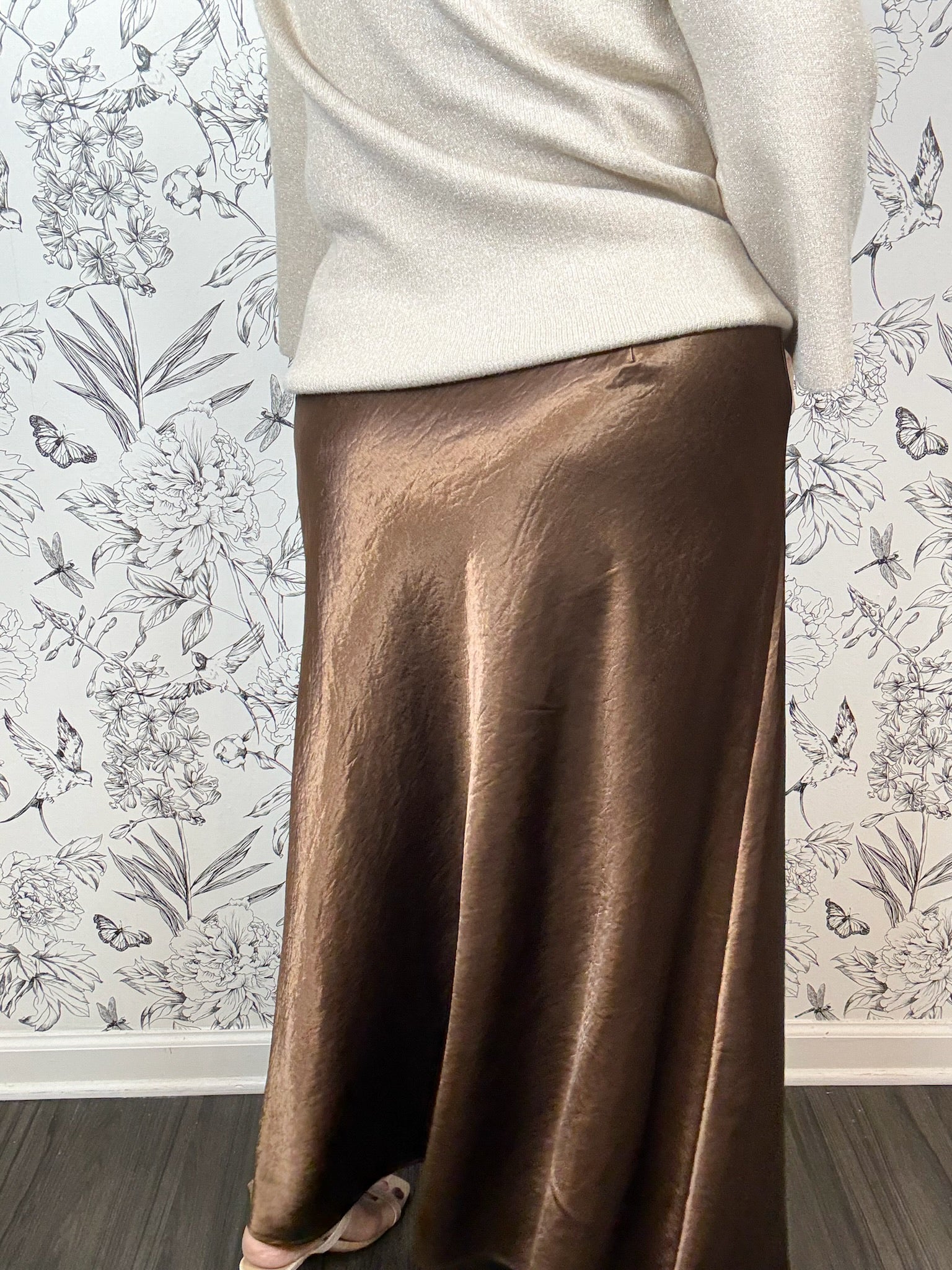 Moonlight Muse Satin Midi Skirt - Best & Co. Boutique