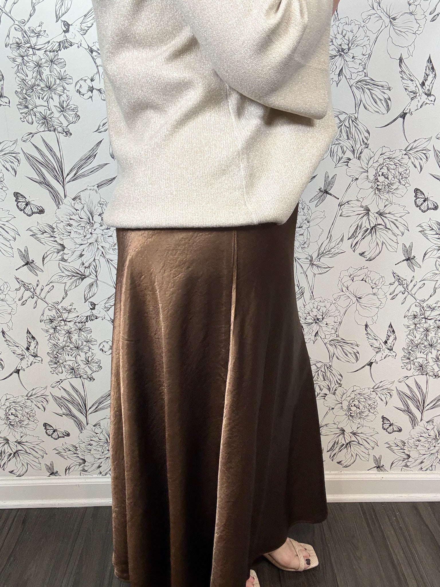 Moonlight Muse Satin Midi Skirt - Best & Co. Boutique