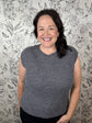 silver sequin sweater/vest LUCY PARIS