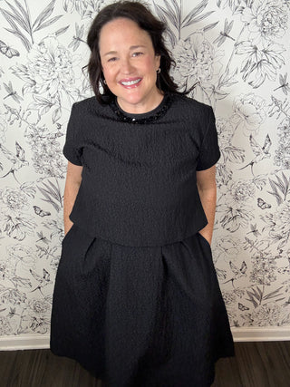 Noir Soiree Top - Best & Co. Boutique