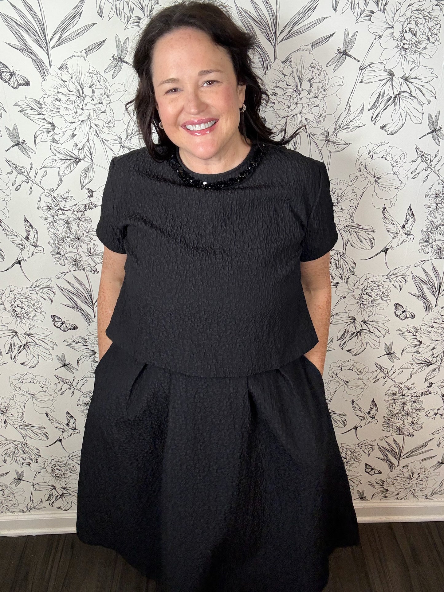 Noir Soiree Midi Skirt