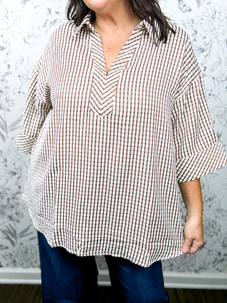 Bridlewood Gingham Blouse | Curvy