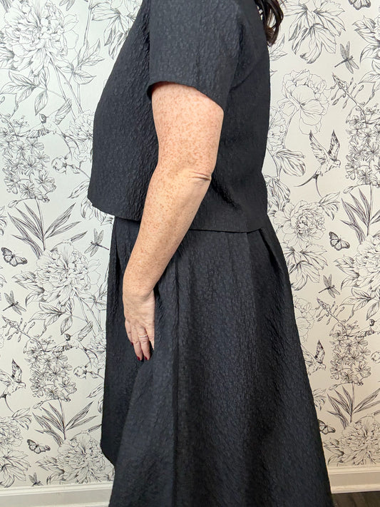 Noir Soiree Midi Skirt - Best & Co. Boutique