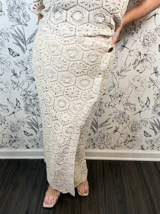 crochet lace wrap midi skirt Z SUPPLY